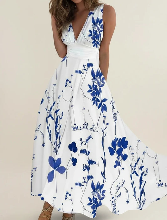 Elegant Floral A Line Maxi Dress