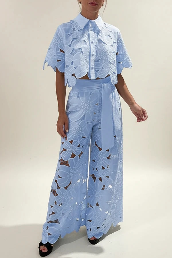 Women's Wide Leg Two-Piece Set