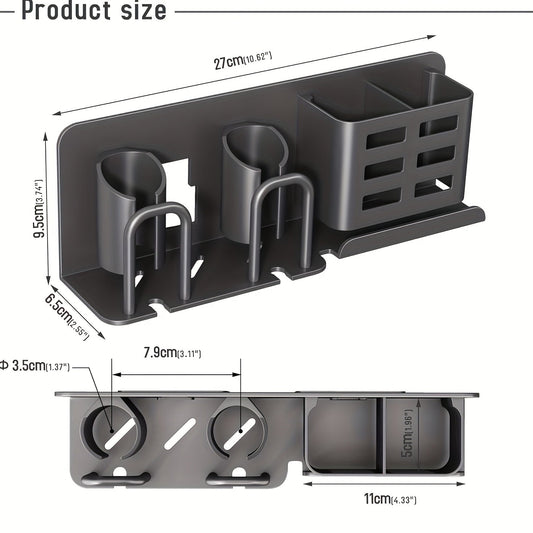 Dayhills | BristleHub Wall-Mounted Electric Toothbrush Holder – Aluminum Bathroom Organizer with Drainage Holes