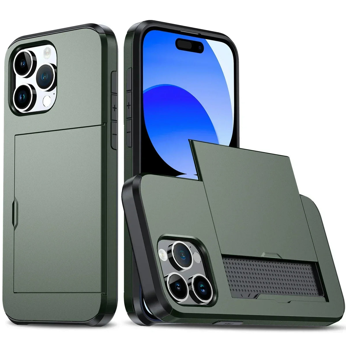 Dayhills | LuxShield iPhone Case with Card Holder | Slim Design | Card Storage | Protection & Style