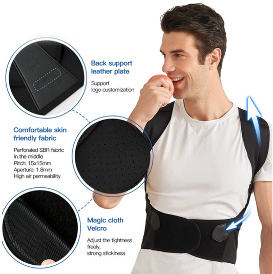 Dayhills | Posture Correction Belt | Instant Back & Shoulder Support | Black