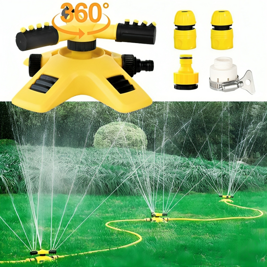 Dayhills | Rotating Sprinkler for Lawn | 360° Coverage, Water-Saving Technology & Adjustable Spray for Efficient Garden Irrigation