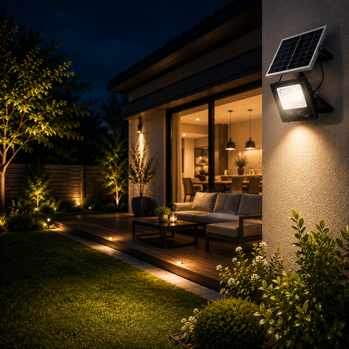 Dayhills | Soluxe Solar-Powered Outdoor Flood Light With Remote