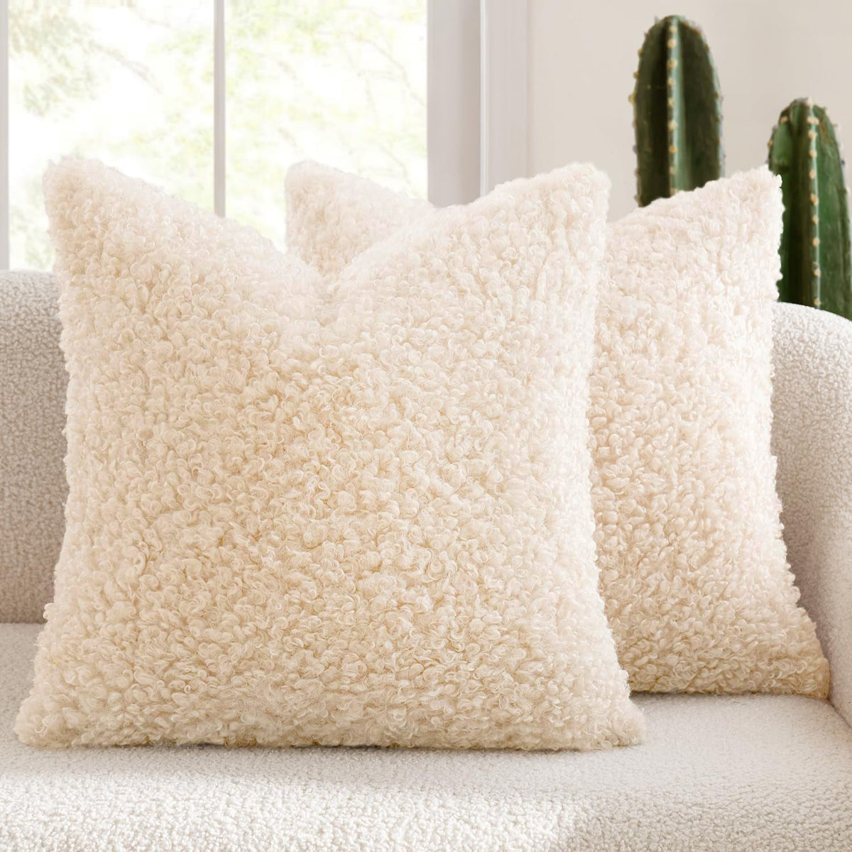 Curly Faux Shearling Decorative Throw Pillow Cover