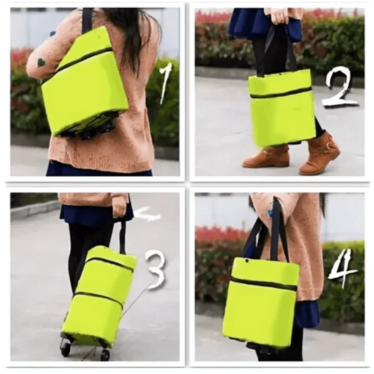 Foldable Shopping Trolley Bag with Wheels – Eco-Friendly, Compact & Lightweight