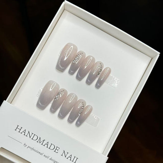 Handmade Elegant Ombre Press-On Nail Set