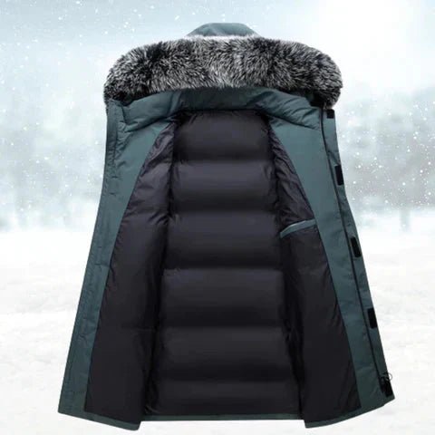Men's Windproof Winter Parka - Warm Thermal Build, Durable Weather Shield