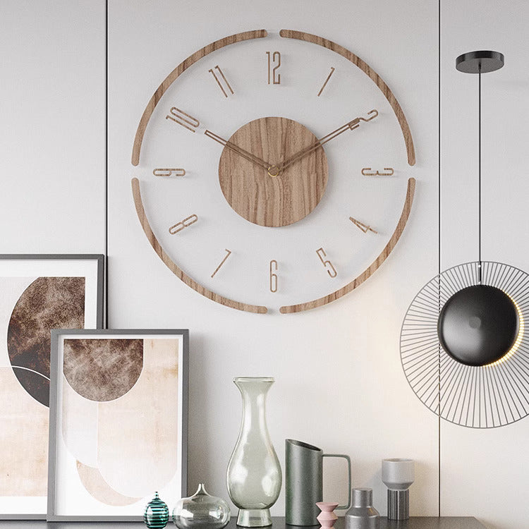 TimeWood - Nordic Stylish Solid Wood Wall Clock 14 Inch