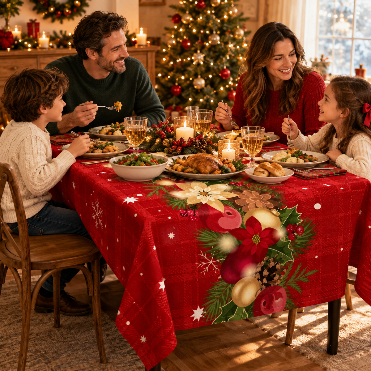 Waterproof Christmas Pattern Tablecloth