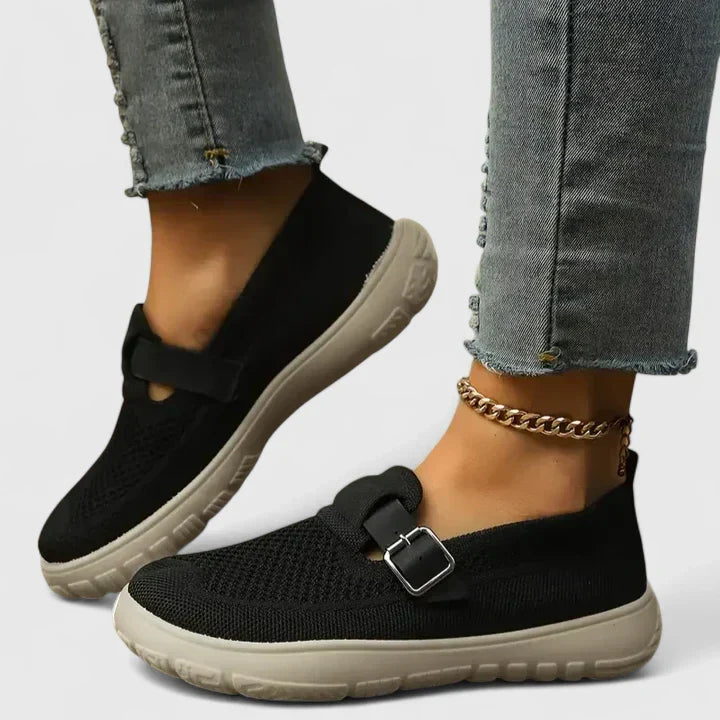 Women's Arch-Support Loafers with Adjustable Strap and Non-Slip Sole