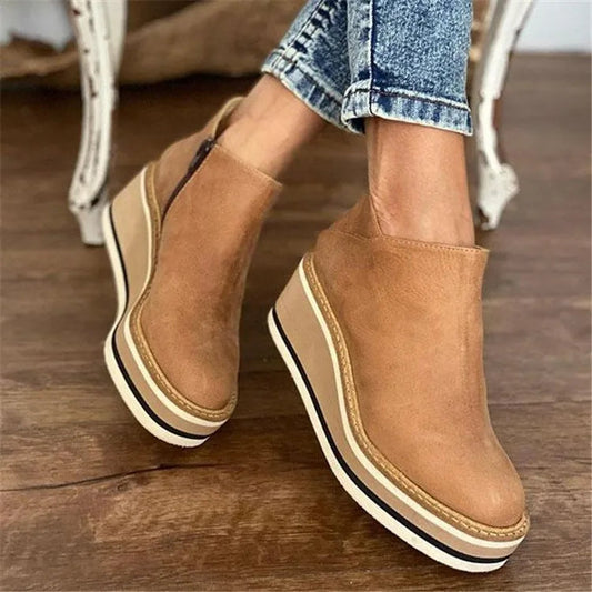 Image of Women's Platform Wedge Ankle Booties