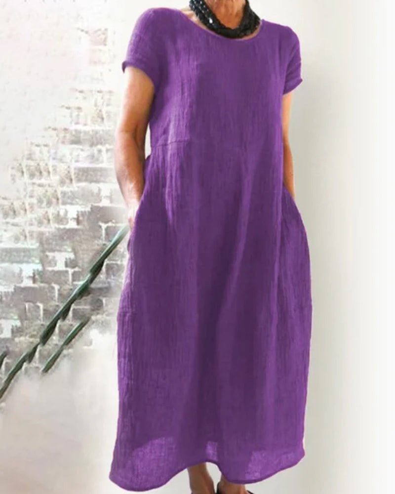 Image of Women's Pocket A-Line Midi Dress