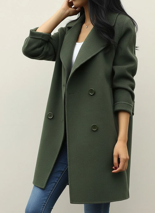 Women's Stylish Double-Breasted Coat
