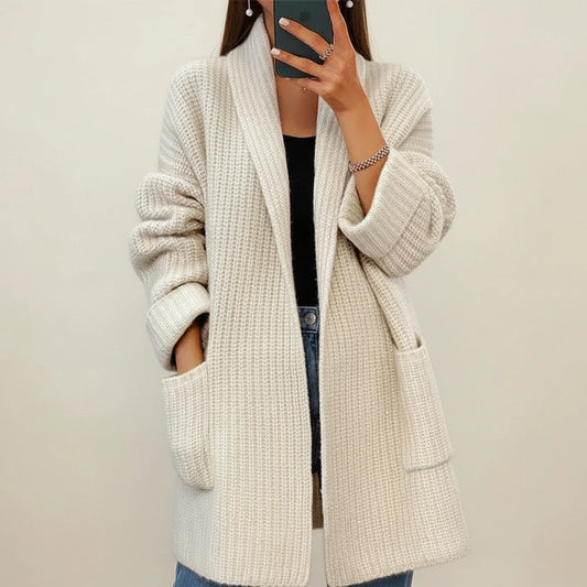 Women's Oversized Open Front Cardigan