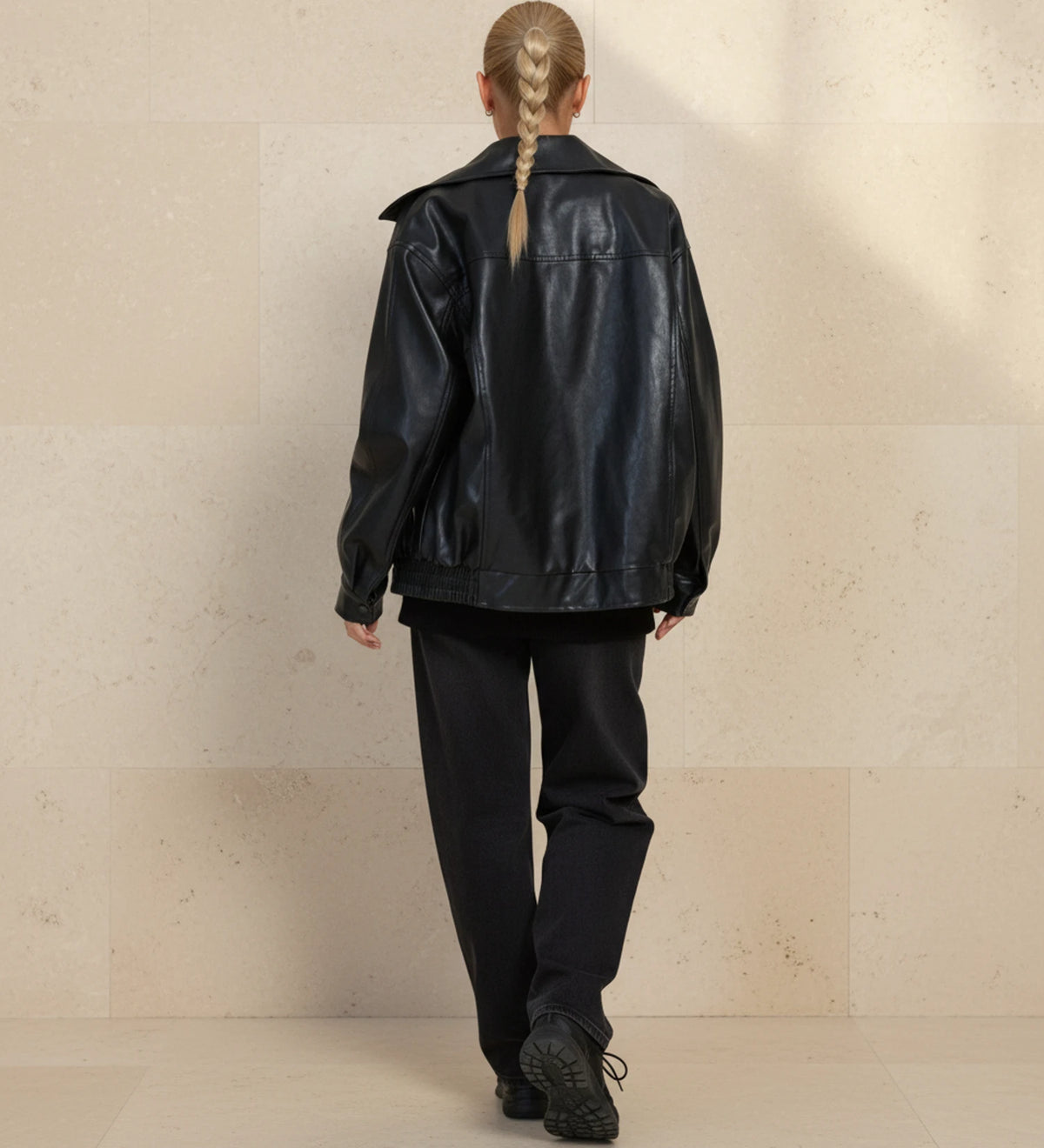 Women's Oversized Zip-Up Bomber Jacket