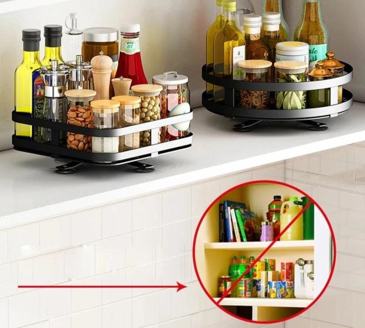 360° Rotating Storage Rack for an Organized Home