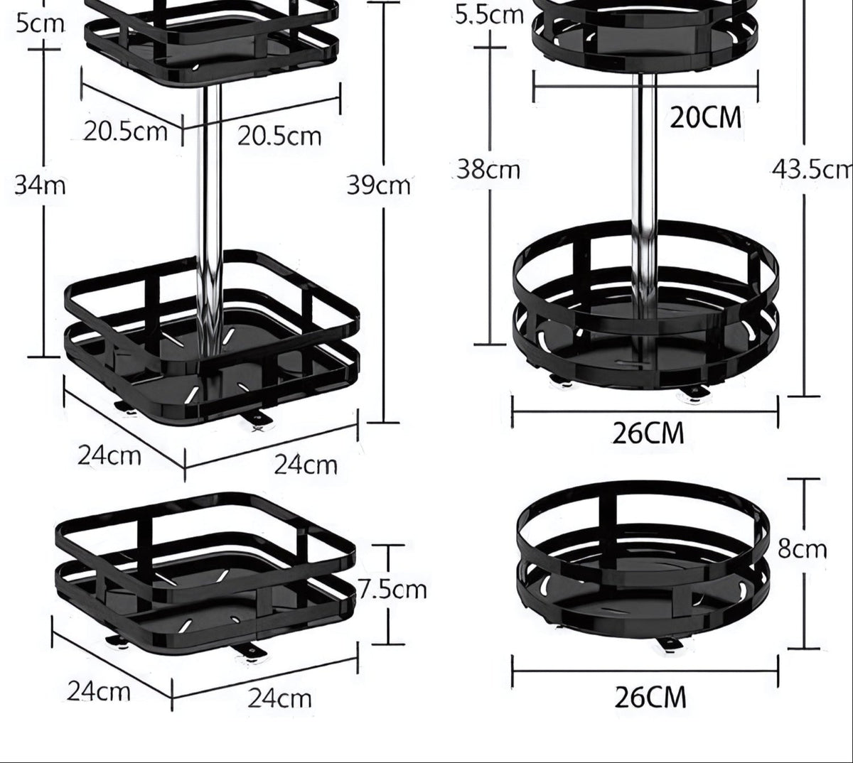 360° Rotating Storage Rack for an Organized Home