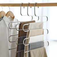 5-Tier S-Shaped Stainless Steel Trouser Hanger