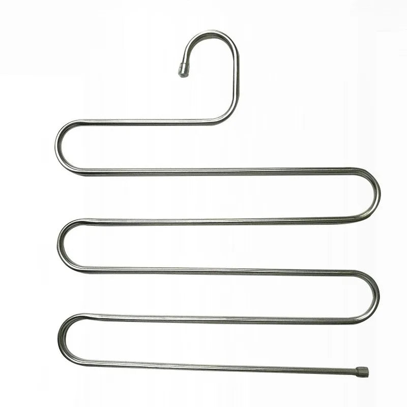 5-Tier S-Shaped Stainless Steel Trouser Hanger