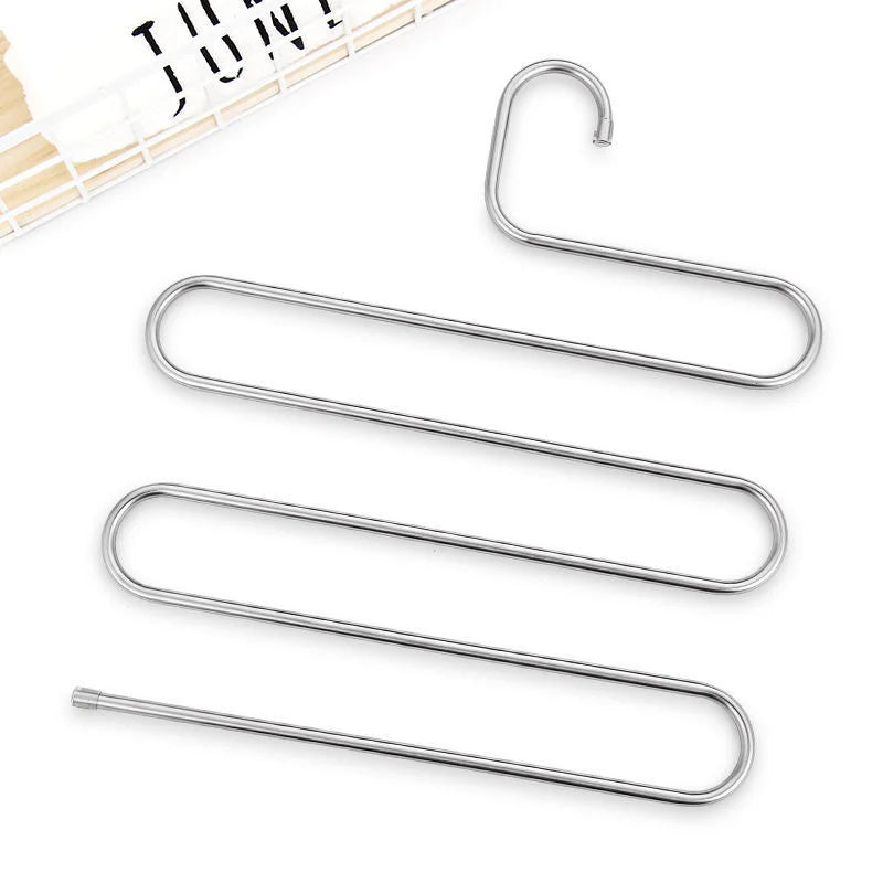 5-Tier S-Shaped Stainless Steel Trouser Hanger