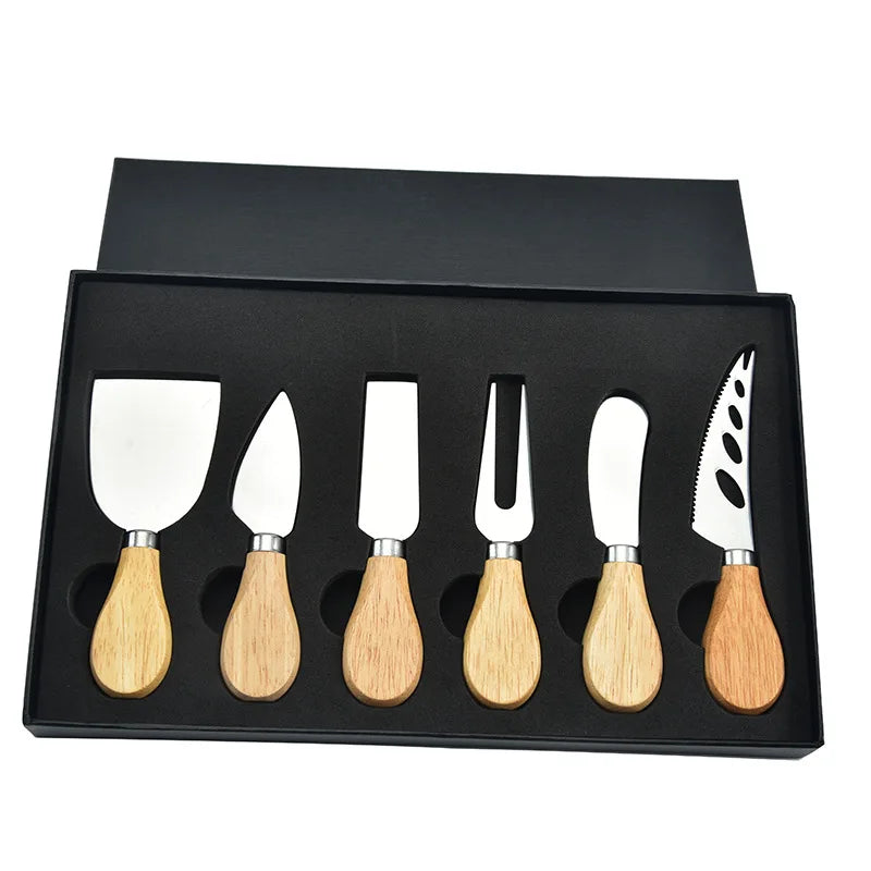 6-Piece Stainless Steel Cheese Knives for Charcuterie Boards and Cutlery