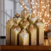 9-Piece Heavenly Nativity Pillar Statues Set