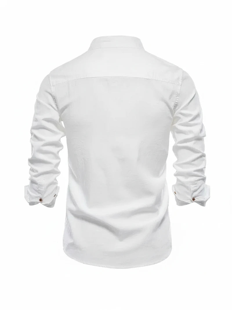 Men's Band Collar Stylish Shirt