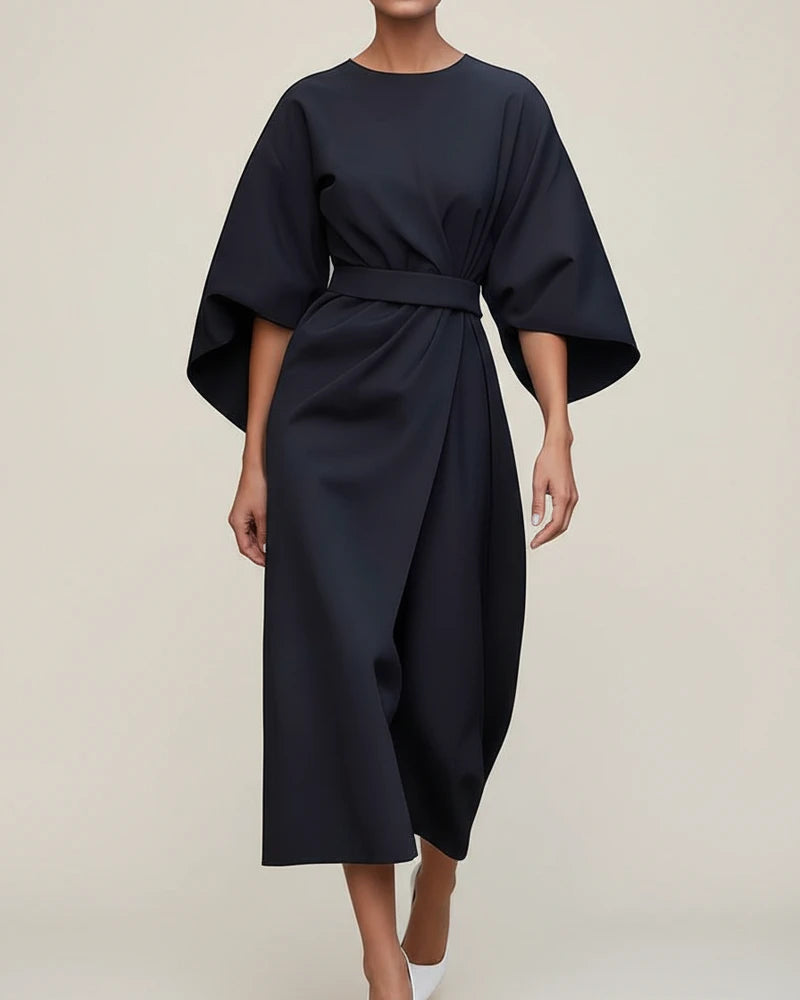 Elegant Wrap Midi Dress