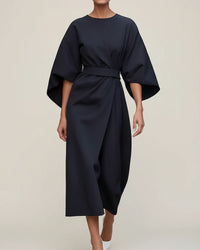 Elegant Wrap Midi Dress
