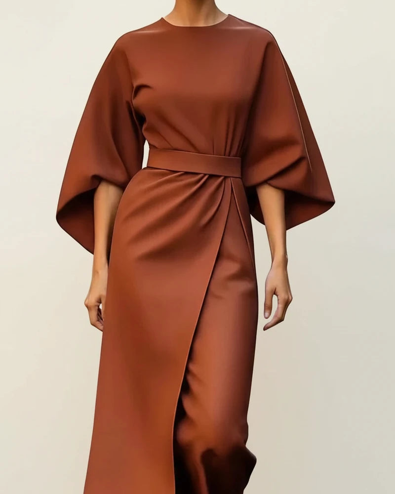 Elegant Wrap Midi Dress