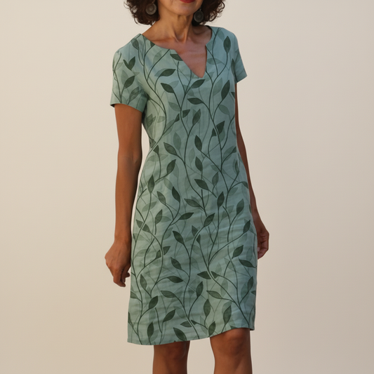 Women's Floral Cotton Midi Dress