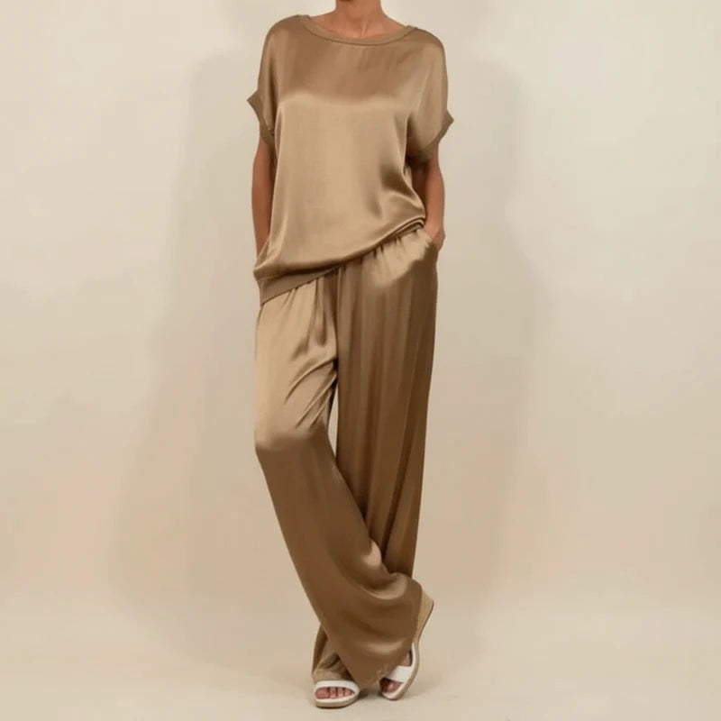 Women's Wide Leg Pant Set