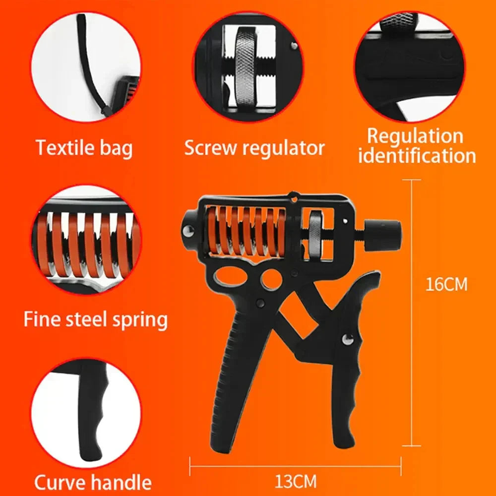 Adjustable 5-165kg Heavy Hand Grip Strengthener - Finger Expander for Arm, Wrist, and Forearm Training Dayhills