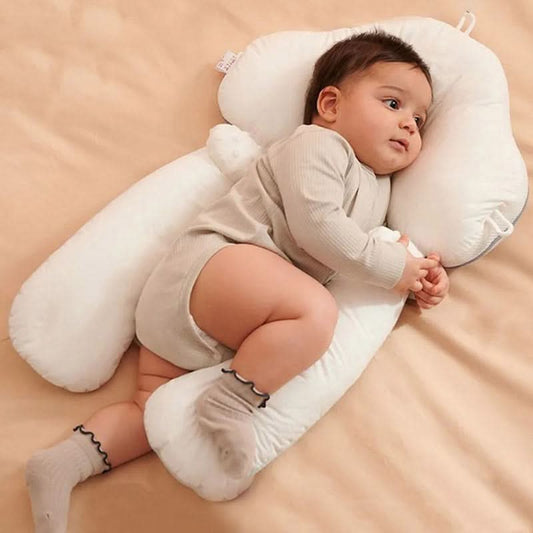 Adjustable Newborn Cushion with Anti-Roll & Flat Head Support (0–12 Months)