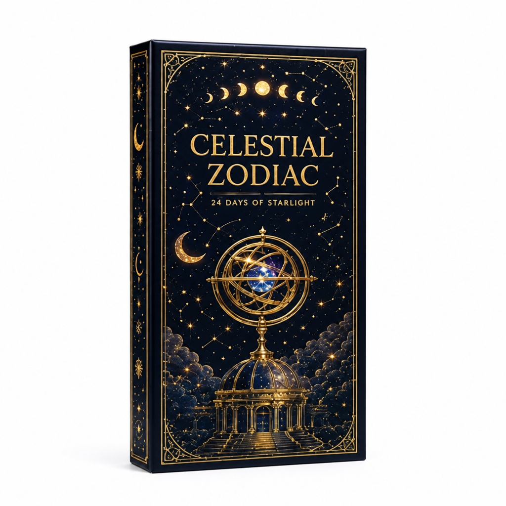Advent Calendar with 24 Crystal-Style Decorative Miniatures