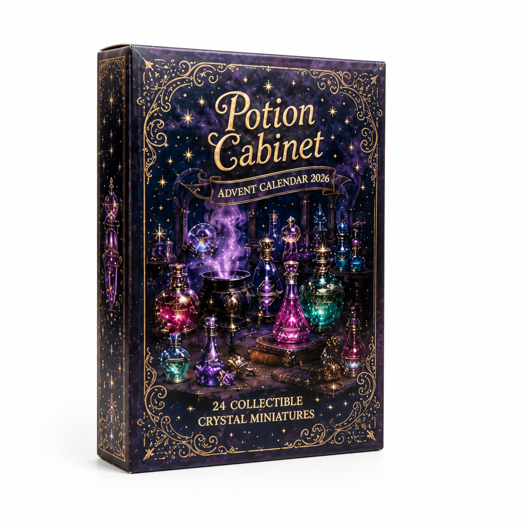 Advent Calendar with 24 Crystal-Style Decorative Miniatures