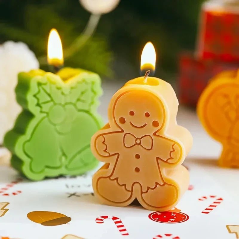 Christmas Candle Gift Set with Festive Designs and Decorative Shapes for Holiday Décor