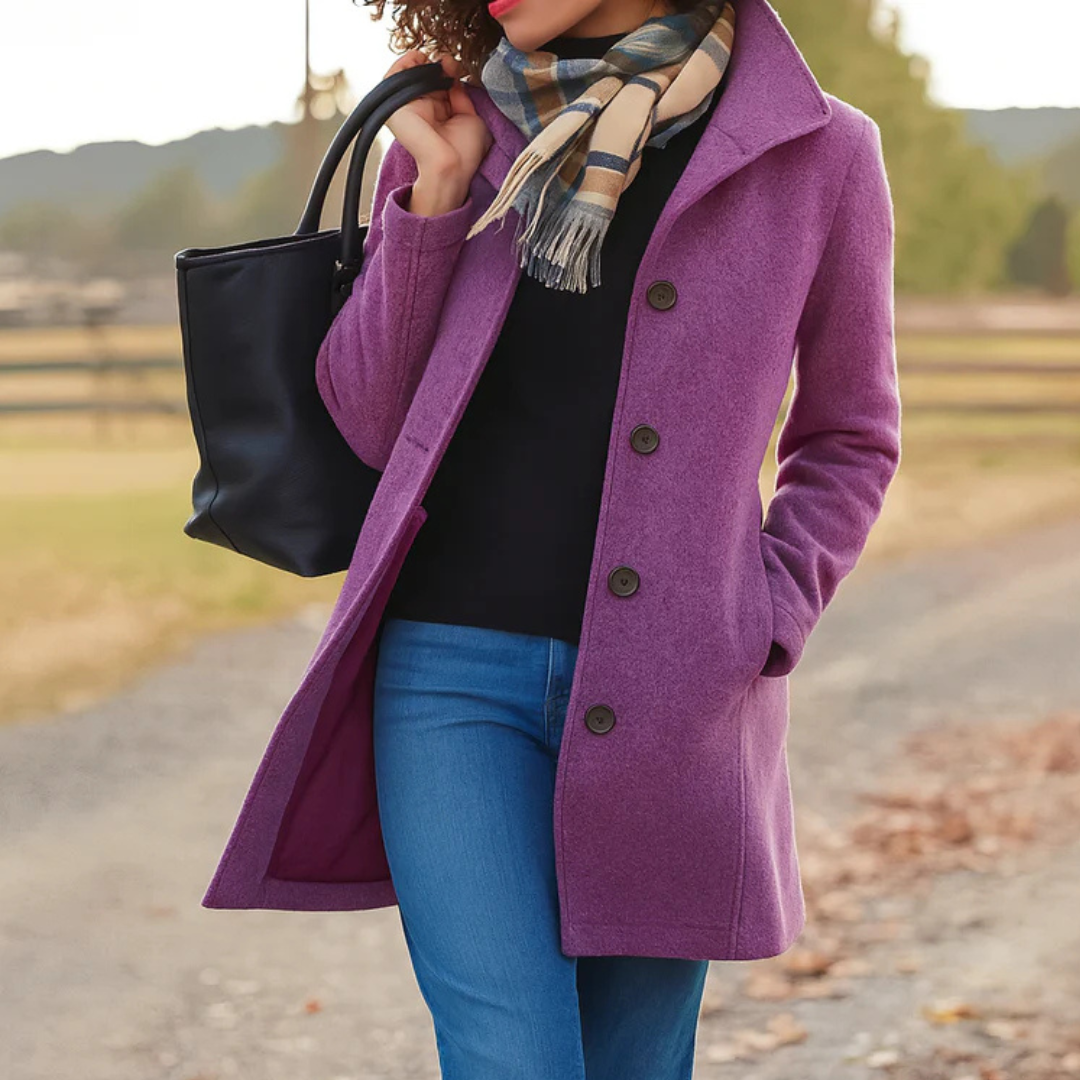 Classic Mid-Length Button-Front Coat