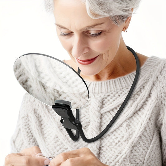 Dayhills | 5X Magnifying Glass Pro – Hands-free adjustable neck loupe for seniors and people with visual impairments – Perfect for reading, sewing, crafting, and inspection