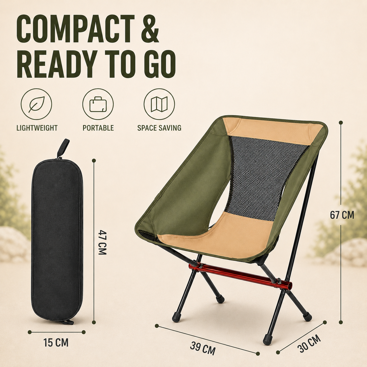 Dayhills | Aeroluna Ultralight Folding Highback Chair