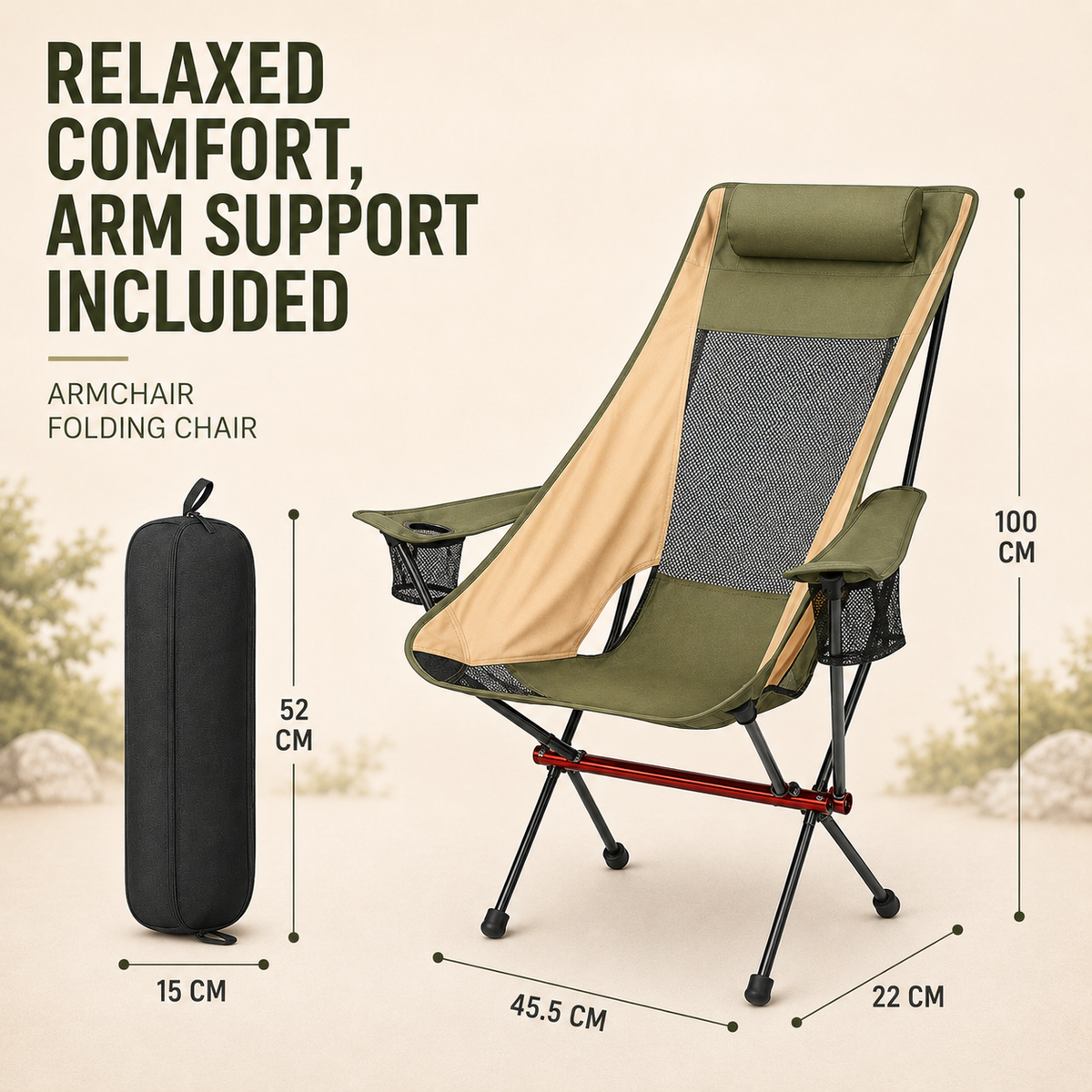 Dayhills | Aeroluna Ultralight Folding Highback Chair