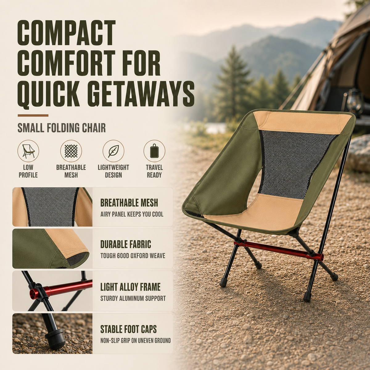 Dayhills | Aeroluna Ultralight Folding Highback Chair