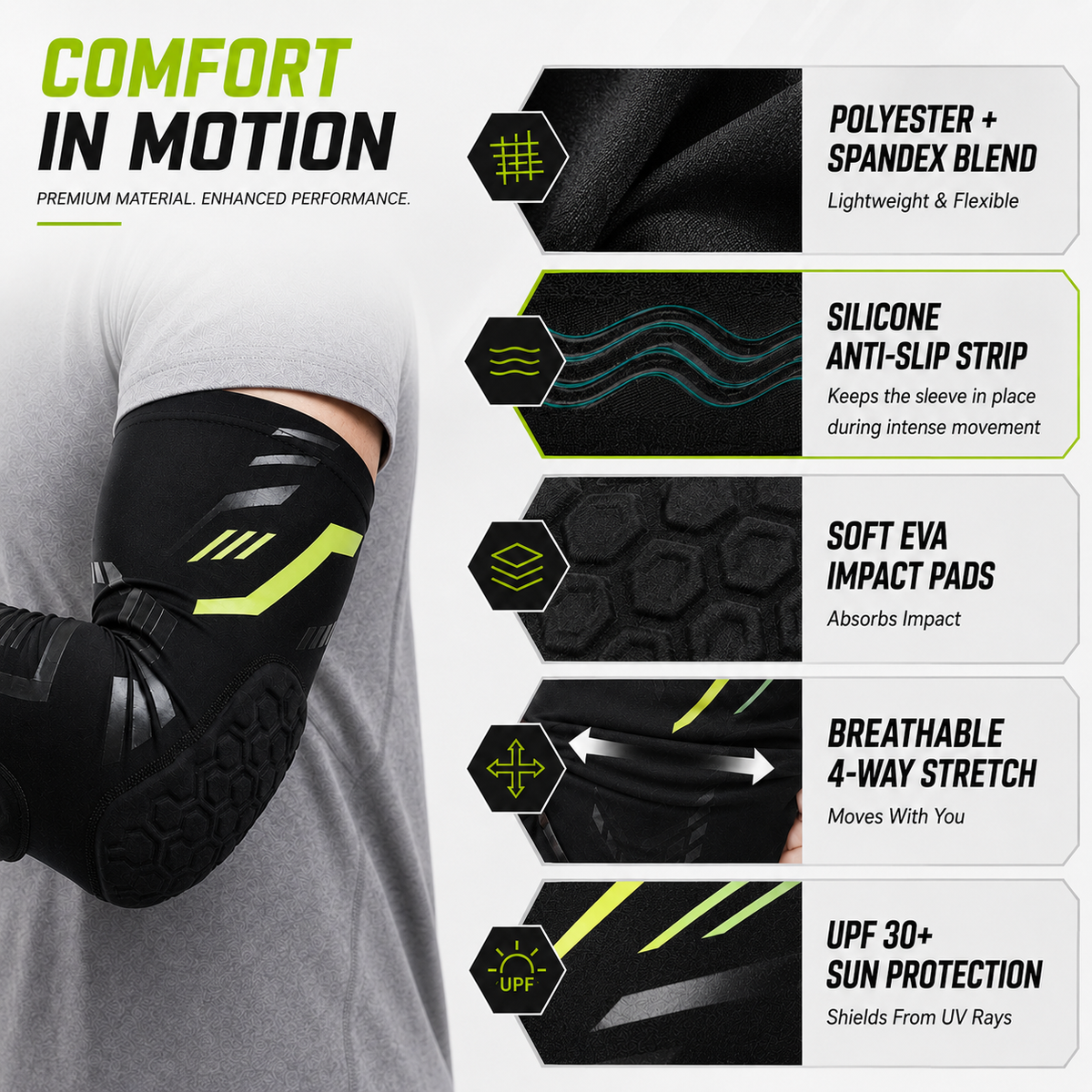 Dayhills | ArmoraGuard Padded Compression Elbow Sleeve