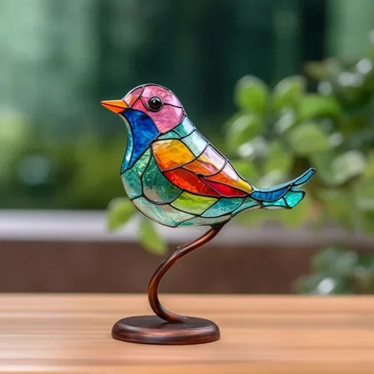 Dayhills | Glass Stained Bird Sculpture Ornament