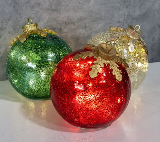 Dayhills | GlowSphere LED Christmas Ball – Warm Ambient Lighting with Timer Function