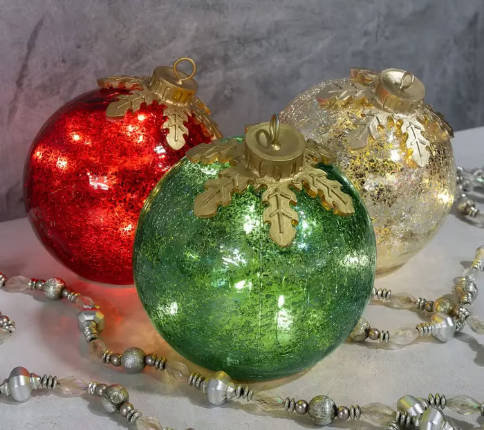 Dayhills | GlowSphere LED Christmas Ball – Warm Ambient Lighting with Timer Function