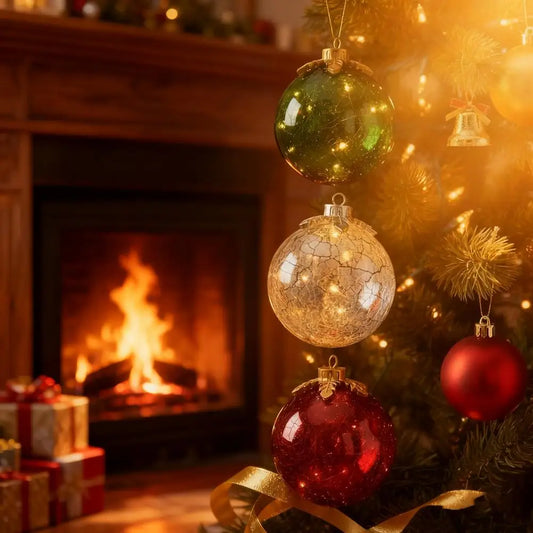 Dayhills | GlowSphere LED Christmas Ball – Warm Ambient Lighting with Timer Function