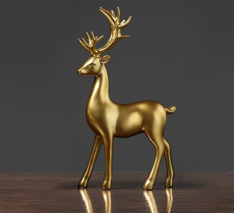Dayhills | Golden Couple Deer Figurines