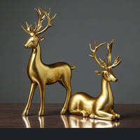 Dayhills | Golden Couple Deer Figurines