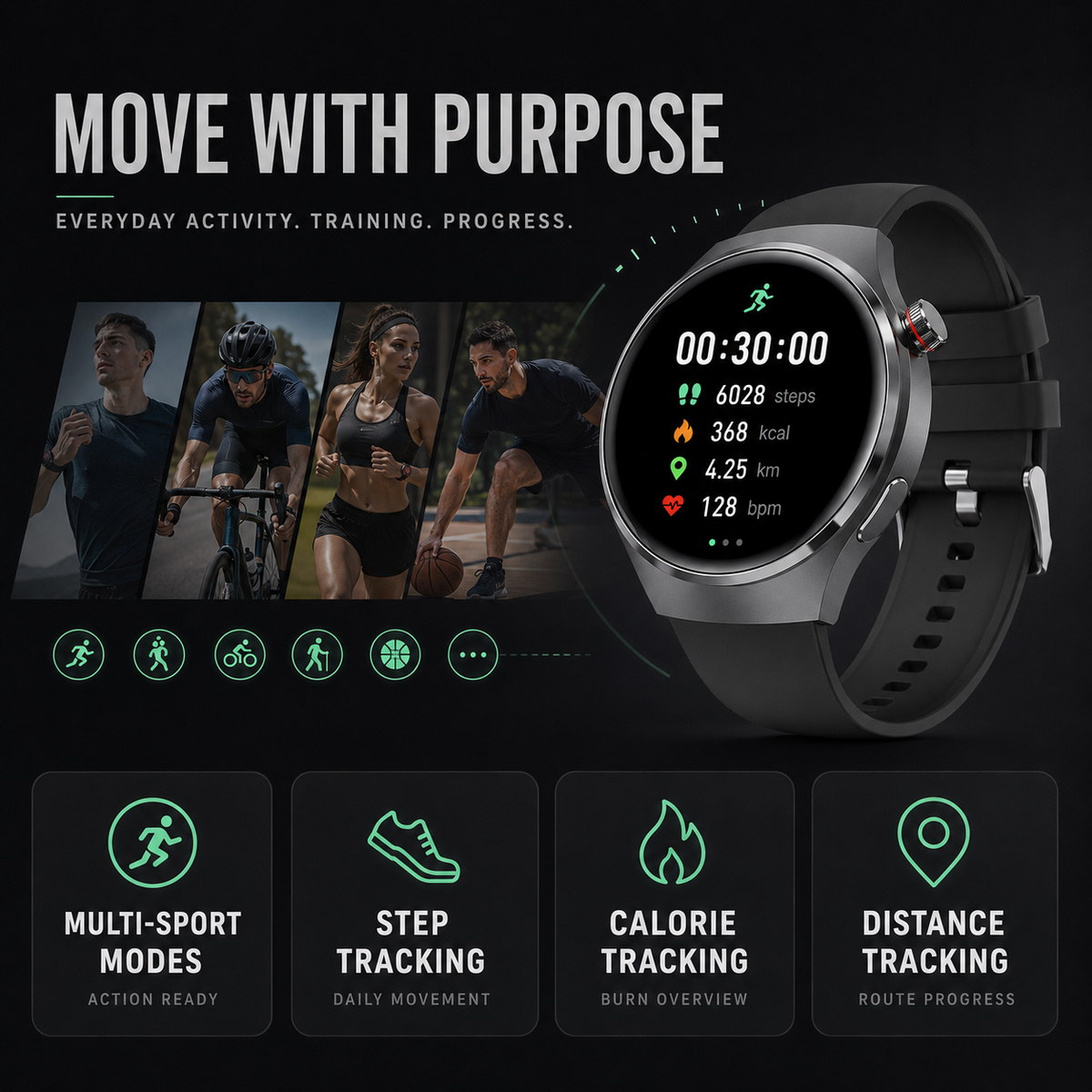 Dayhills | Health Smartwatch with Blood Pressure Tracker